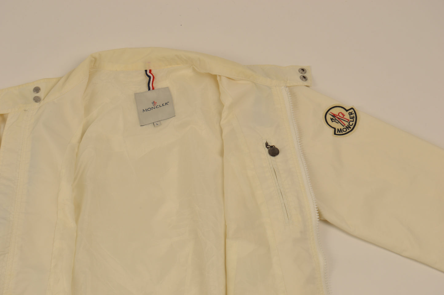 Moncler Jacket Cream Navy - L