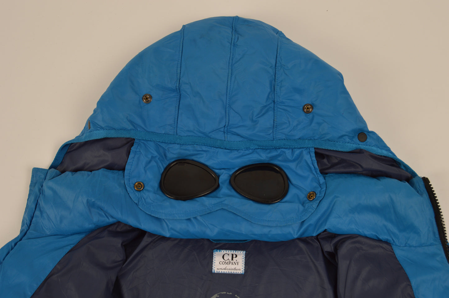 C.P. Company Down Jacket Goggle Blue - S