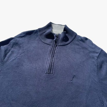 Nautica Jersey 1/4 Zip Navy - L