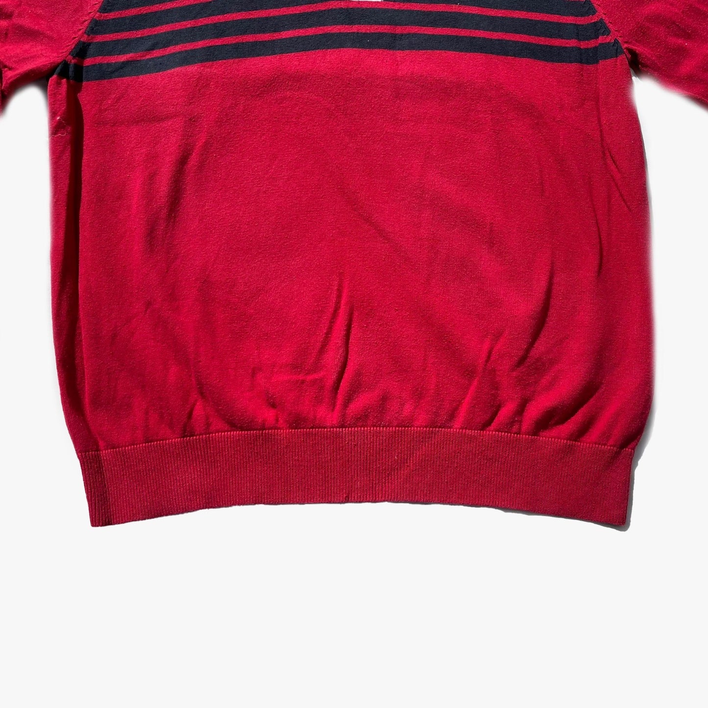 Nautica Jersey 1/4 Zip Red Navy - L