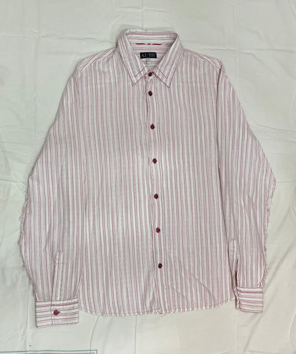 Armani Jeans White Pink Shirt - XL