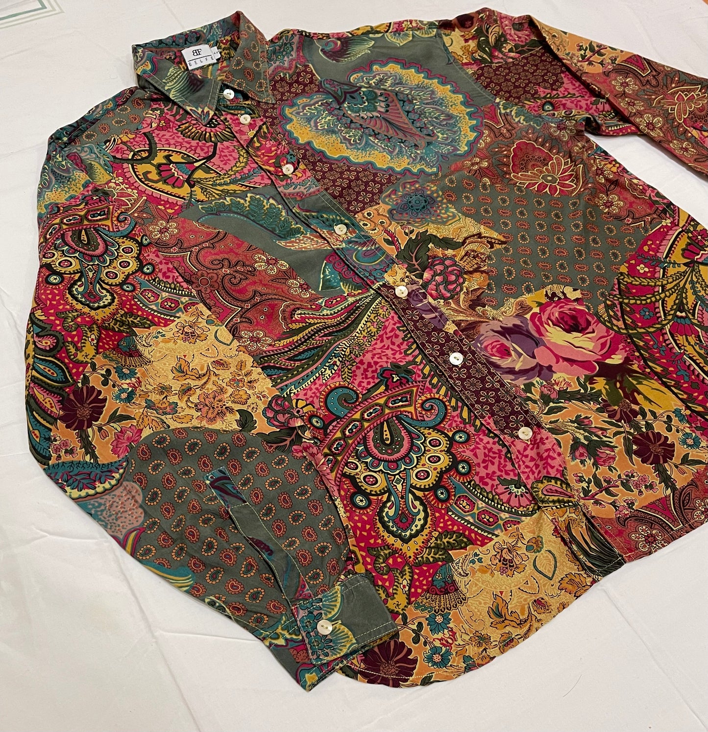 Belfie Floral Print Shirt - M