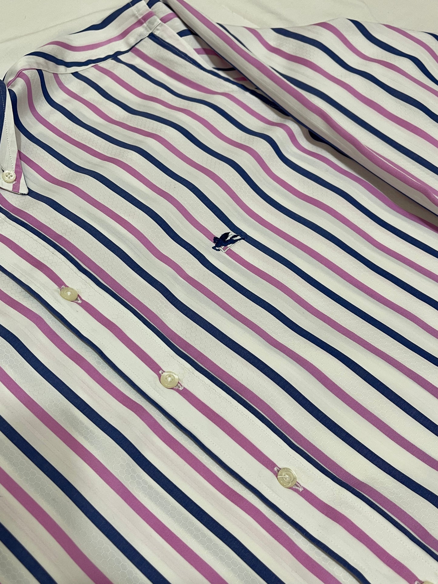 Etro White Navy Pink Shirt - L