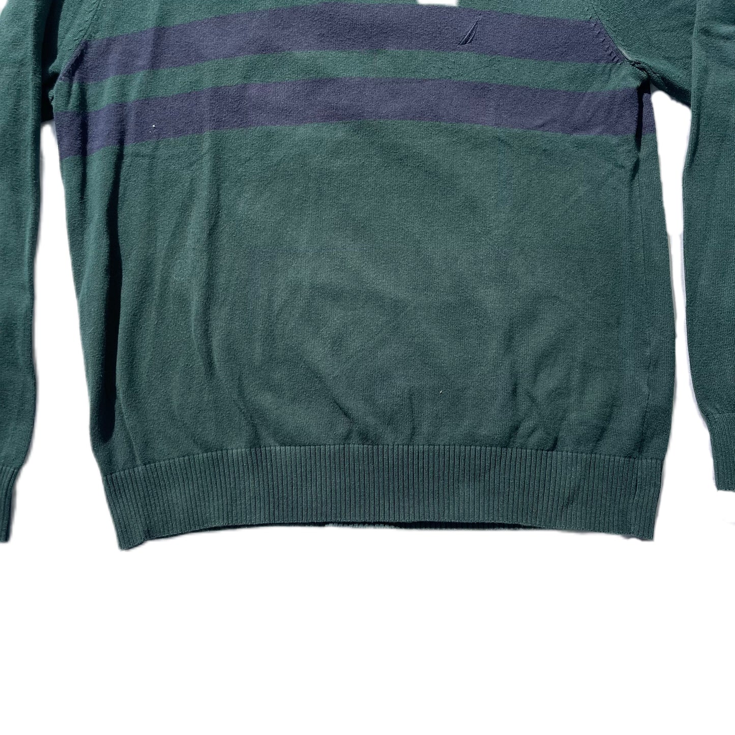 Nautica Jersey 1/4 Zip Pine Green Navy - L