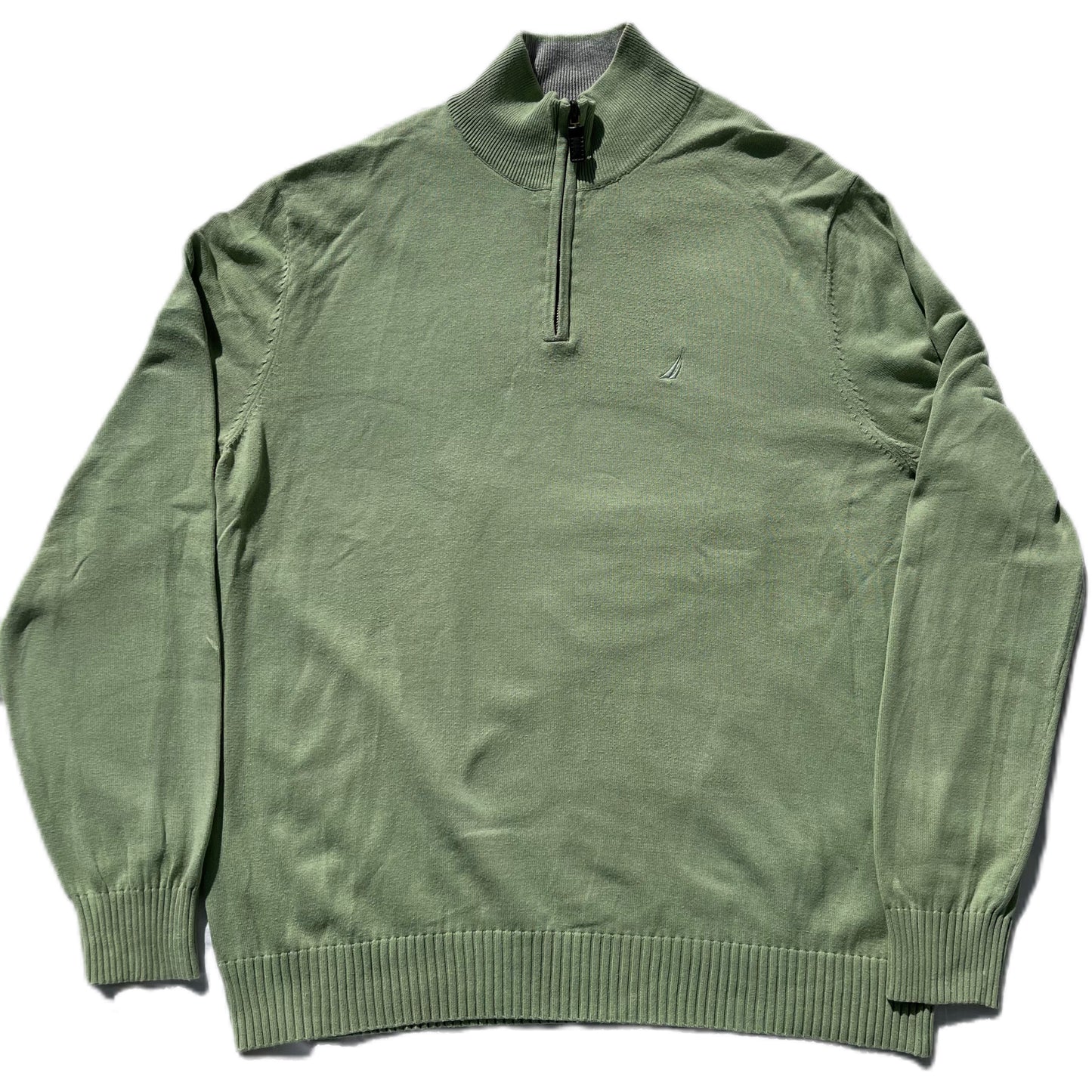 Nautica Jersey 1/4 Zip Clear Green - L