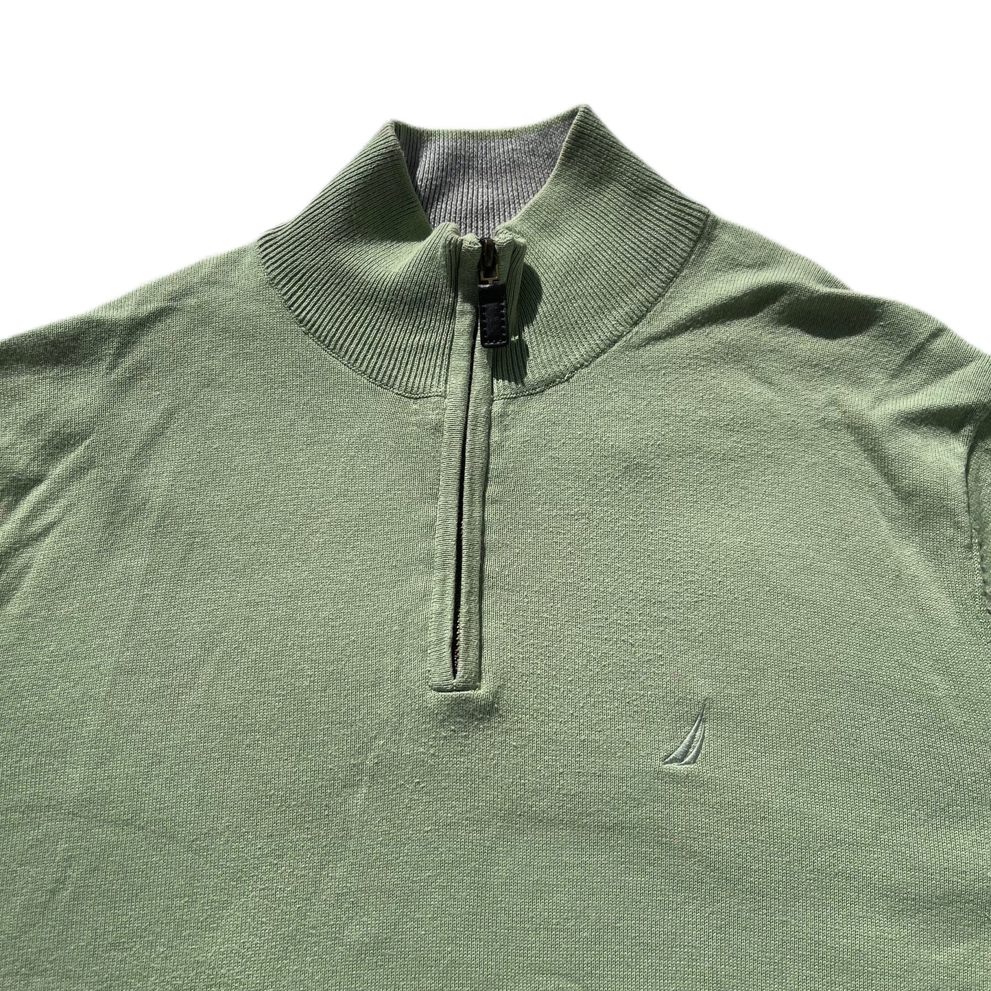 Nautica Jersey 1/4 Zip Clear Green - L