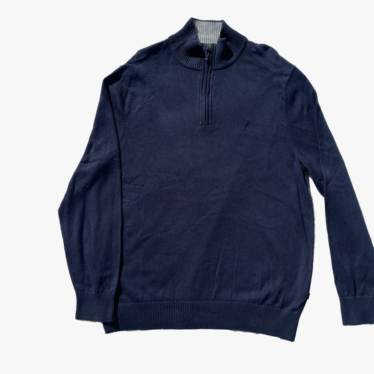 Nautica Jersey 1/4 Zip Navy - L